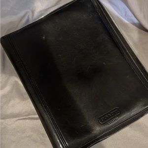 Coach Black leather Zip portfolio